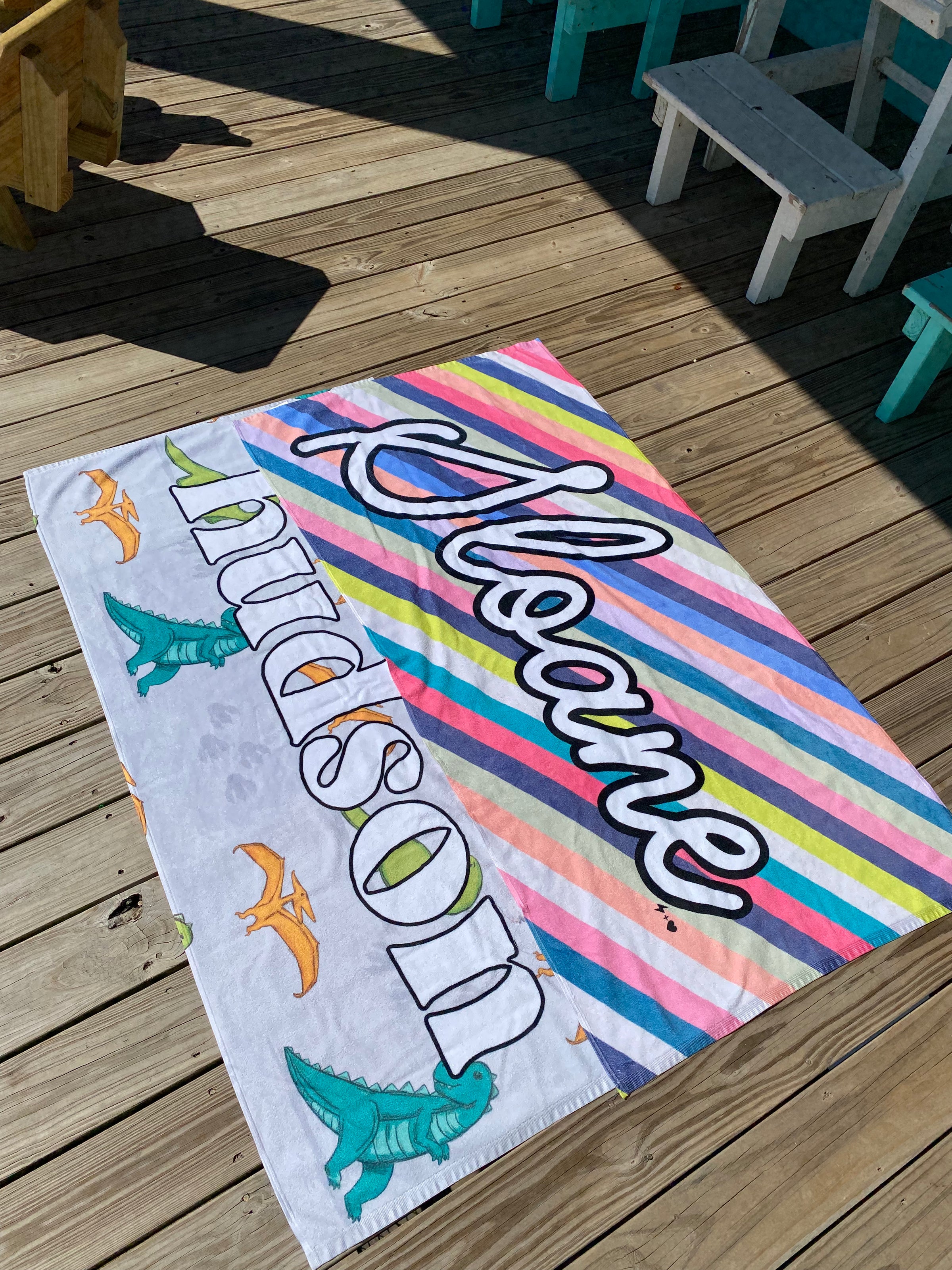 Hustle and heart custom towels