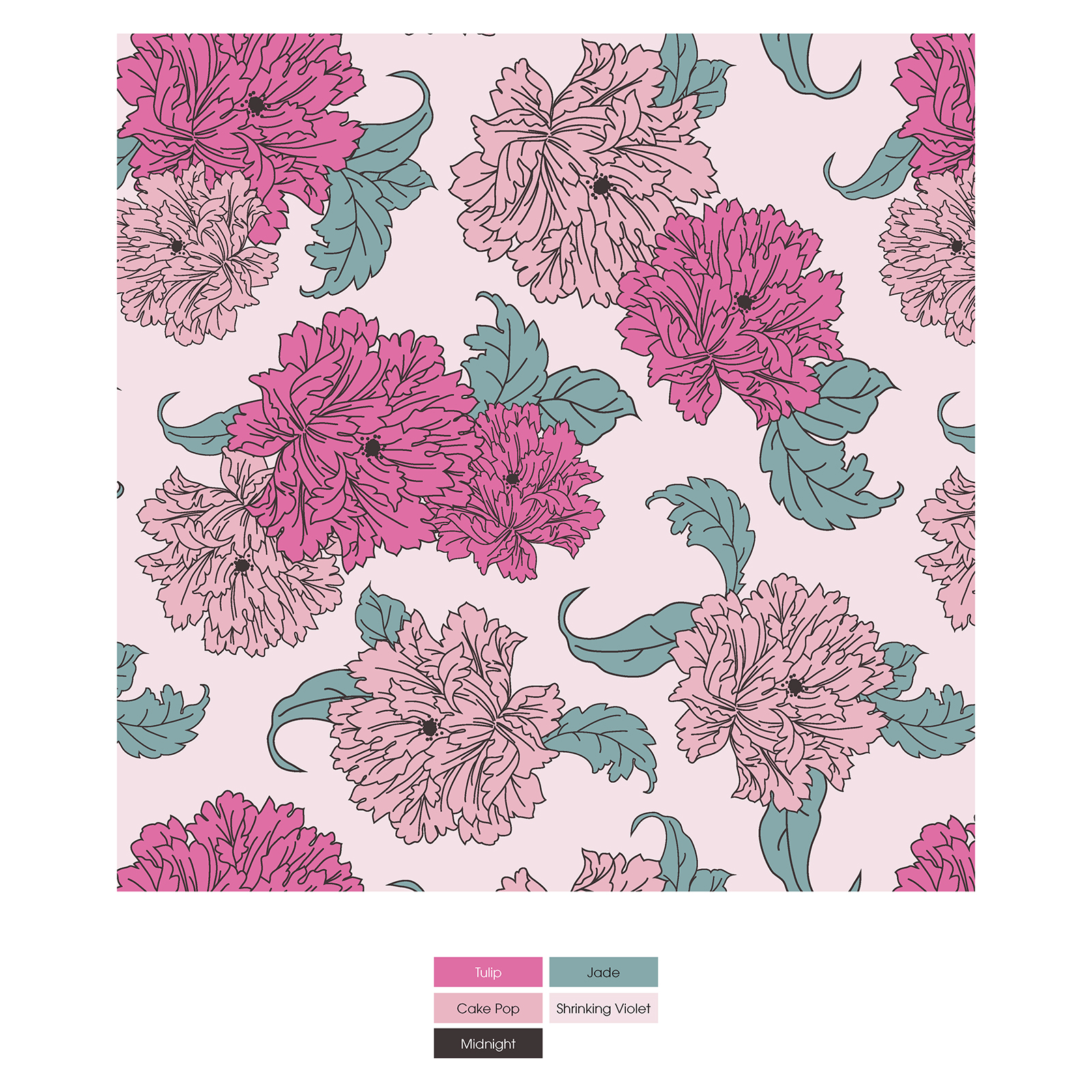 Print Muffin Ruffle Footie with 2 Way Zipper in Shrinking Violet Peonies