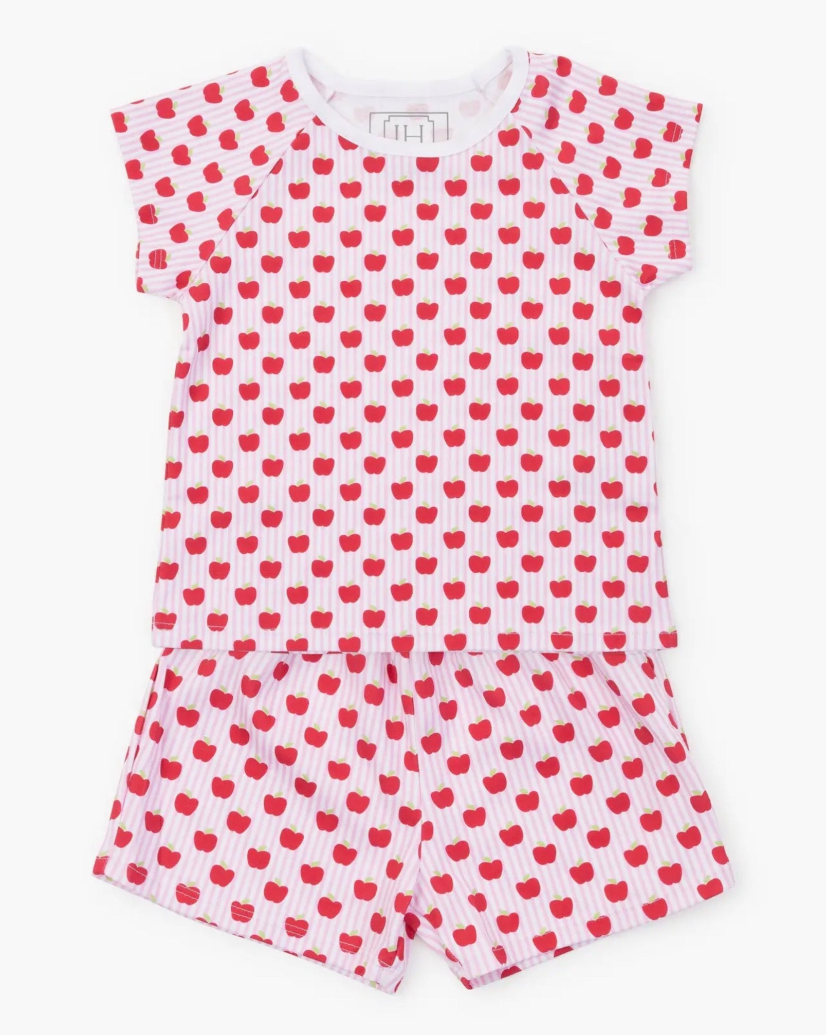 Emery Short Set Schoolhouse Apples Pink
