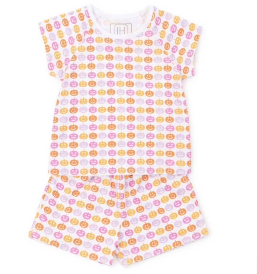 Emery Short Set Preppy Pumpkins Bright