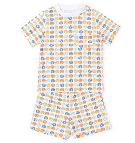 Charles Boys’ Shorts Set Preppy Pumpkins Cool