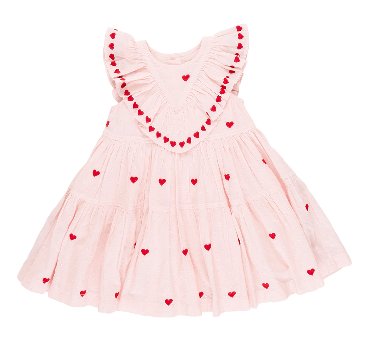 Confetti heart embroidery dress