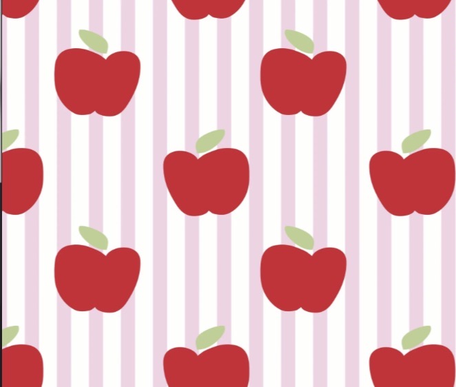 Emery Short Set Schoolhouse Apples Pink
