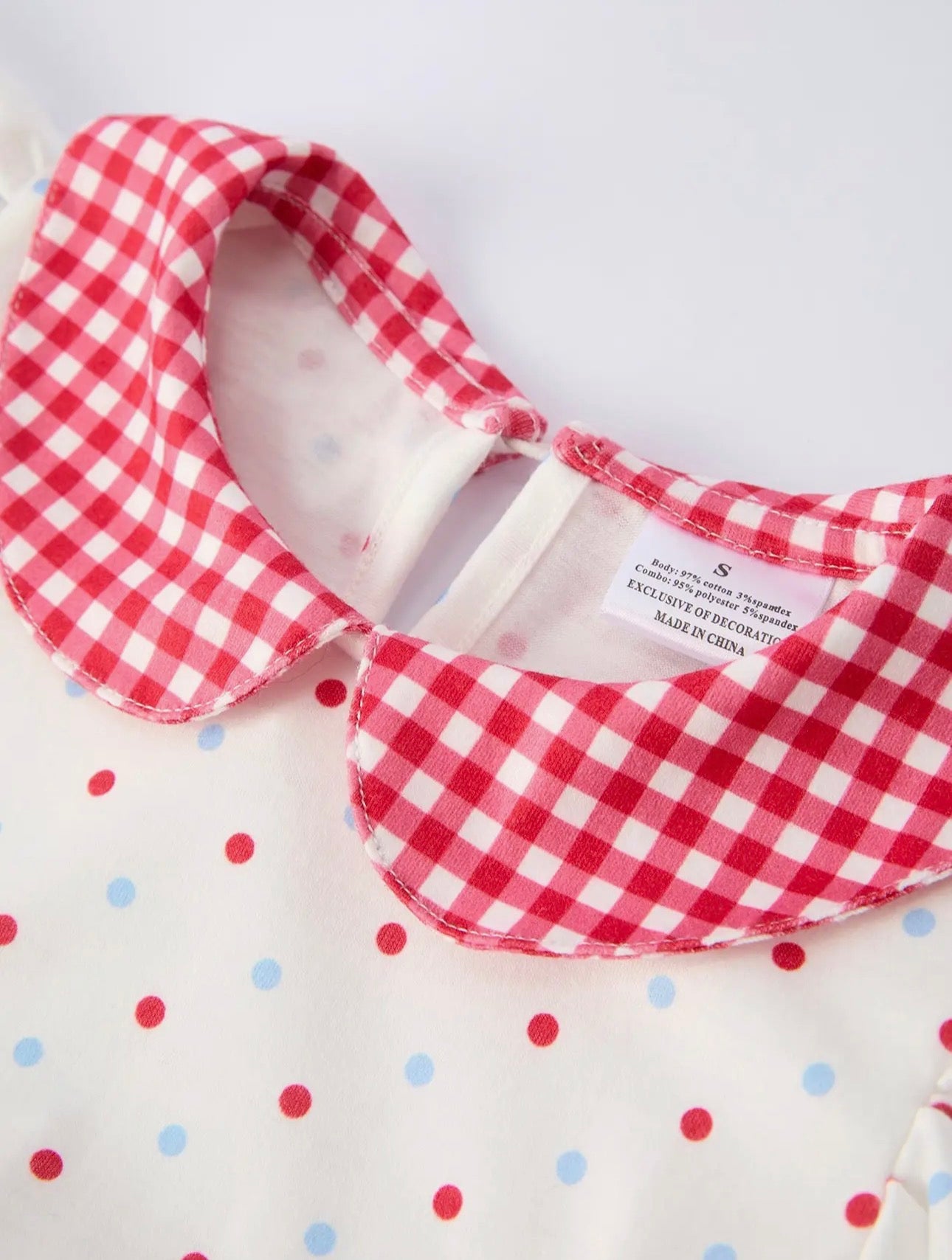 4th of July dots girl dress with flags