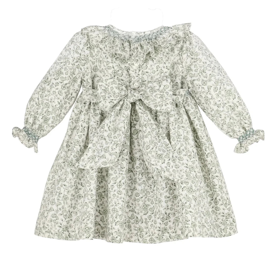 Heirloom Floral Dress, Green