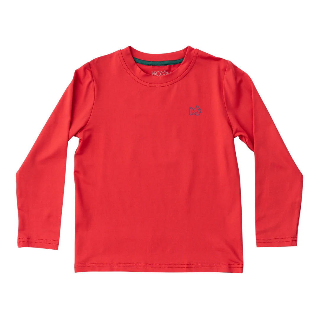 Longsleeve Performance Fishing Tee Christmas wreath
