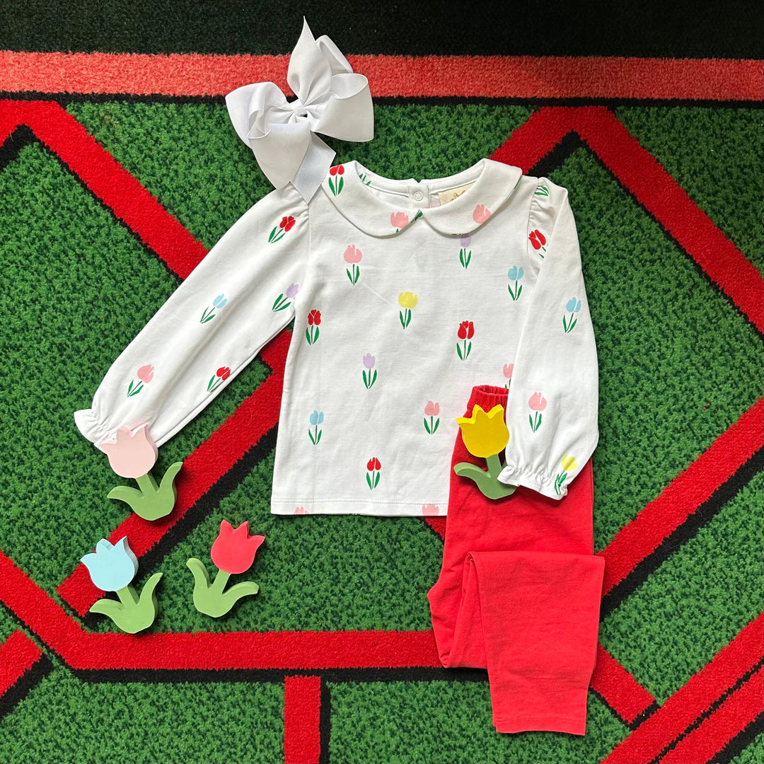 Long Sleeve Maude's Peter Pan Collar Shirt & Onesie