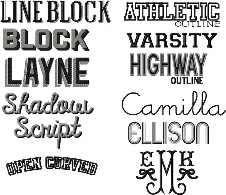 Add monogram initials, team or name