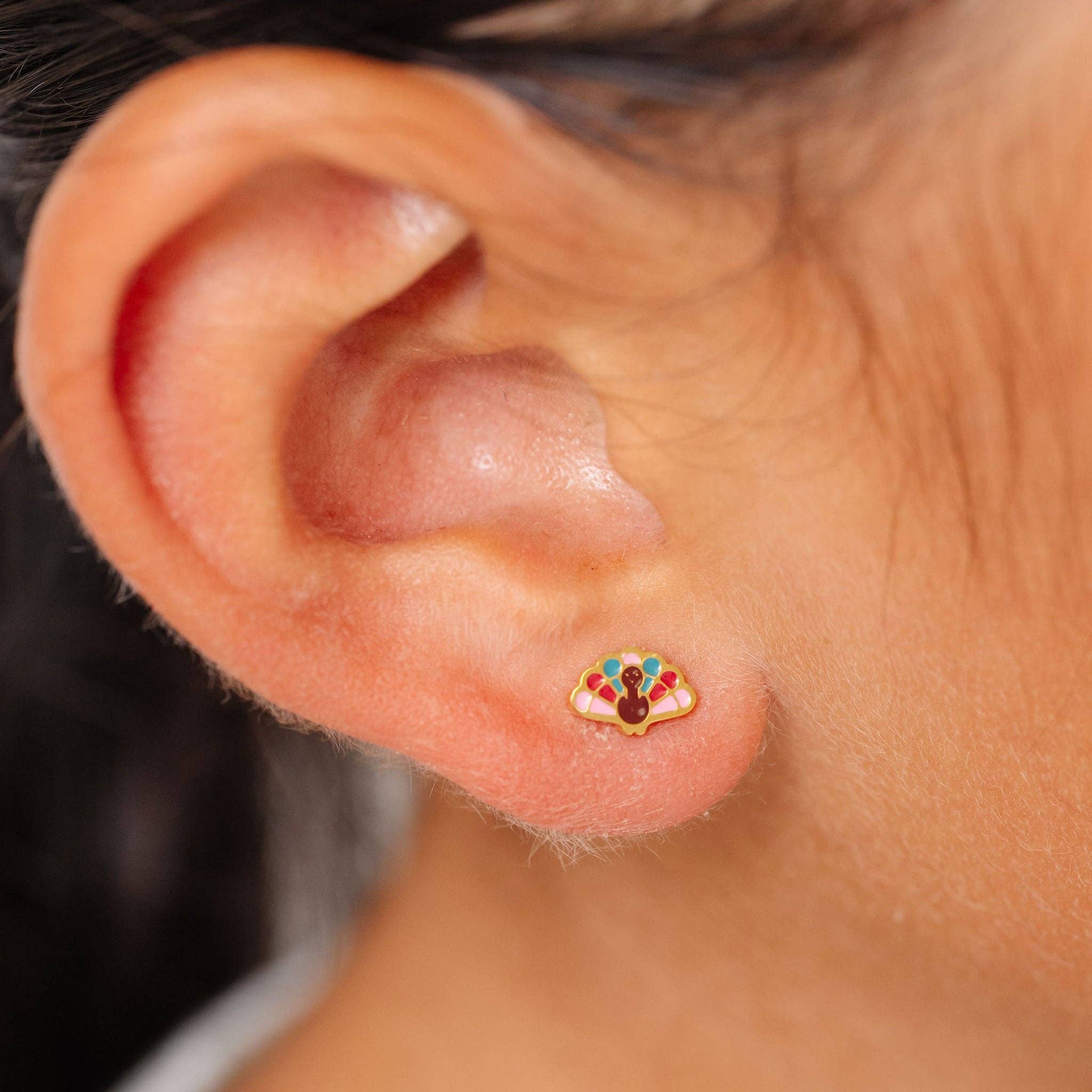 Turkey Stud  - Hypoallergenic, Flat Back, Girl Gift: Pair