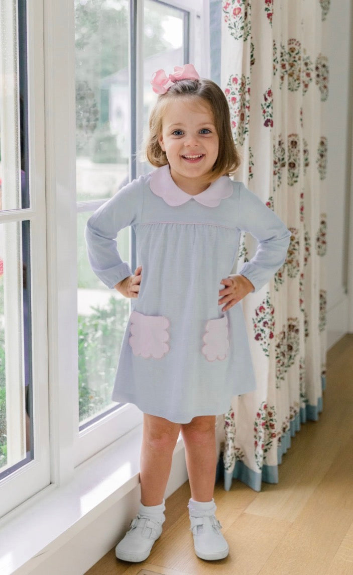 Scallop Pocket Dress