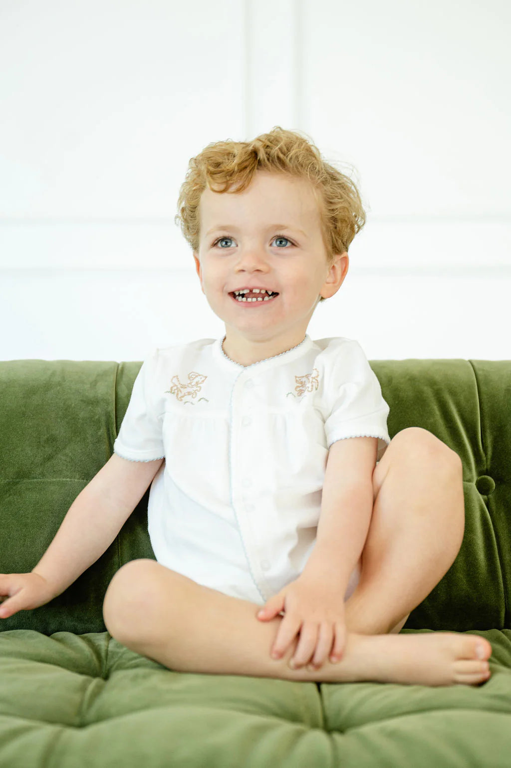 Ruth and Ralph layette puppy bloomer set