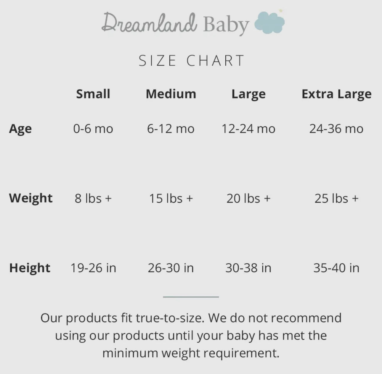 Dreamland baby weighted sleep sack