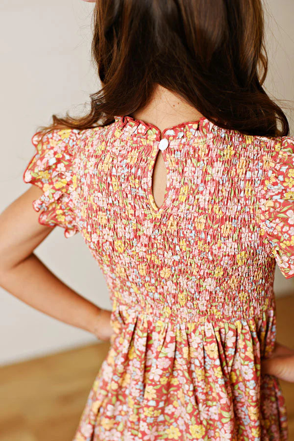 Autumn Bloom Smocked Dress