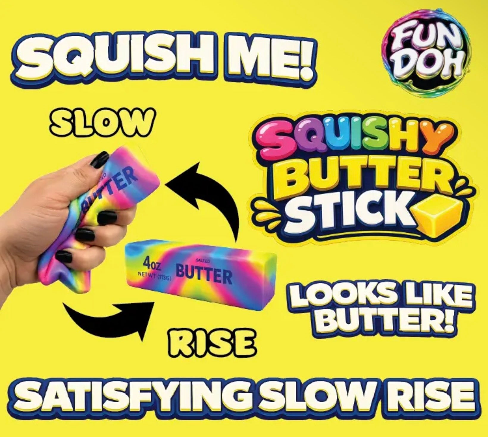 Fun Doh Slow Rise Squishy Butter Stick