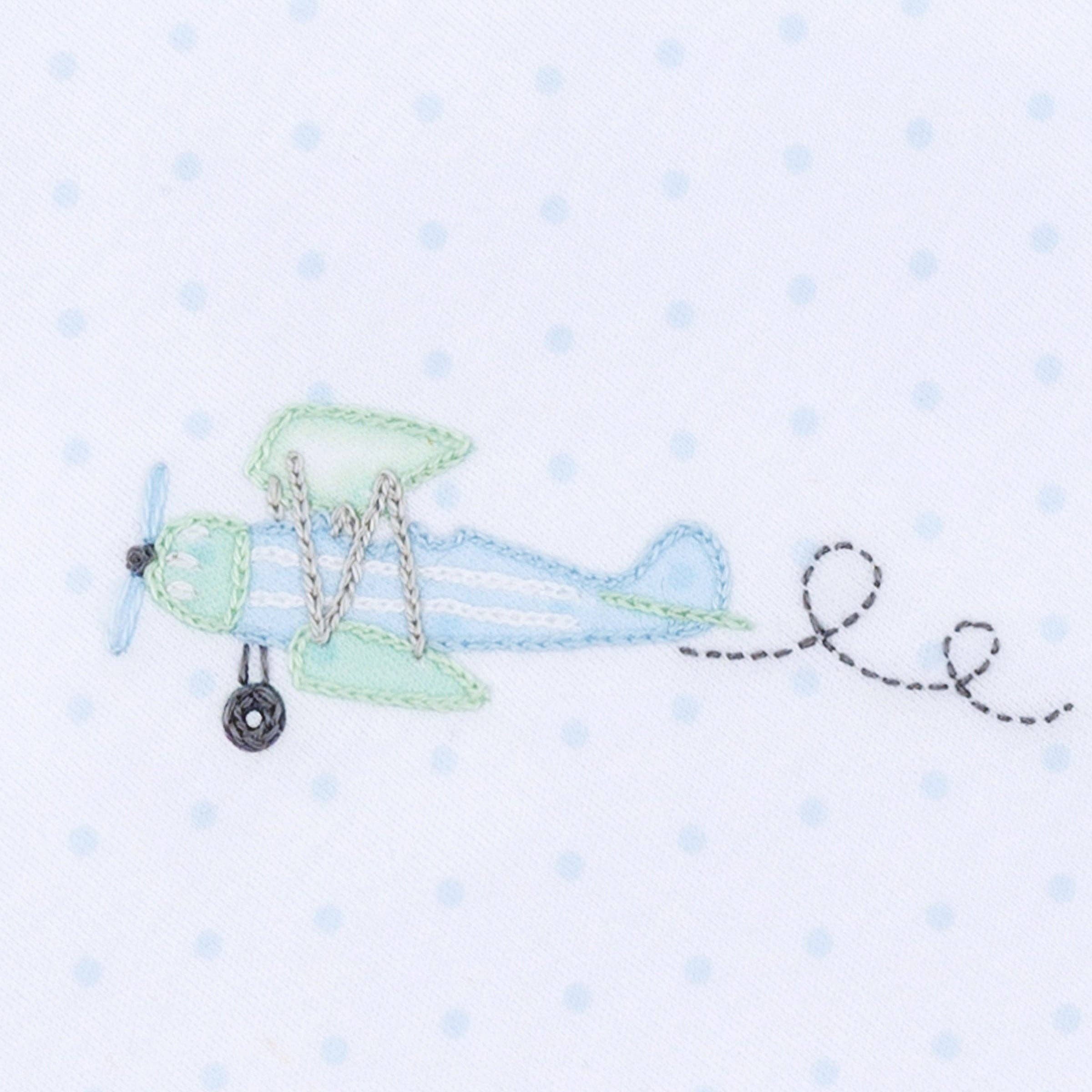 Take Flight Embroidered Footie: Newborn