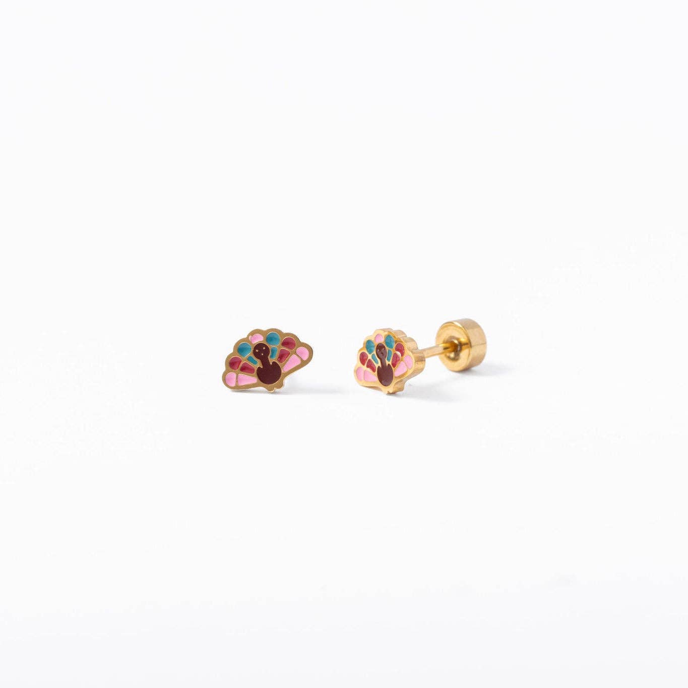 Turkey Stud  - Hypoallergenic, Flat Back, Girl Gift: Pair