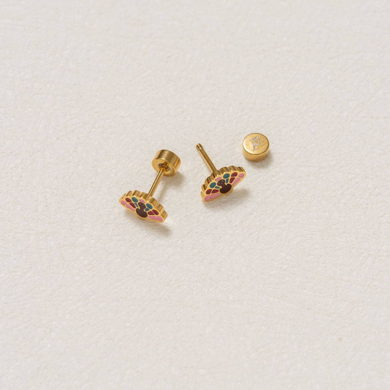 Turkey Stud  - Hypoallergenic, Flat Back, Girl Gift: Pair