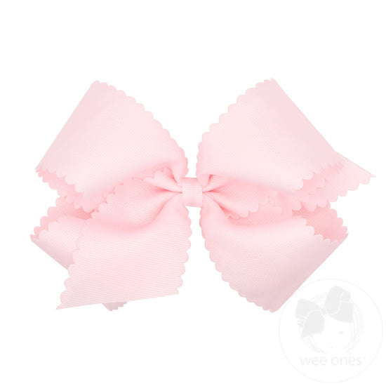 Large size bow with scalloped edge