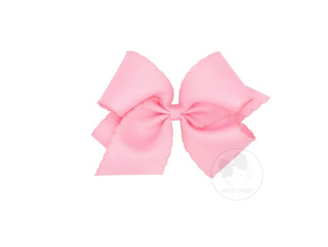 Large size bow with scalloped edge